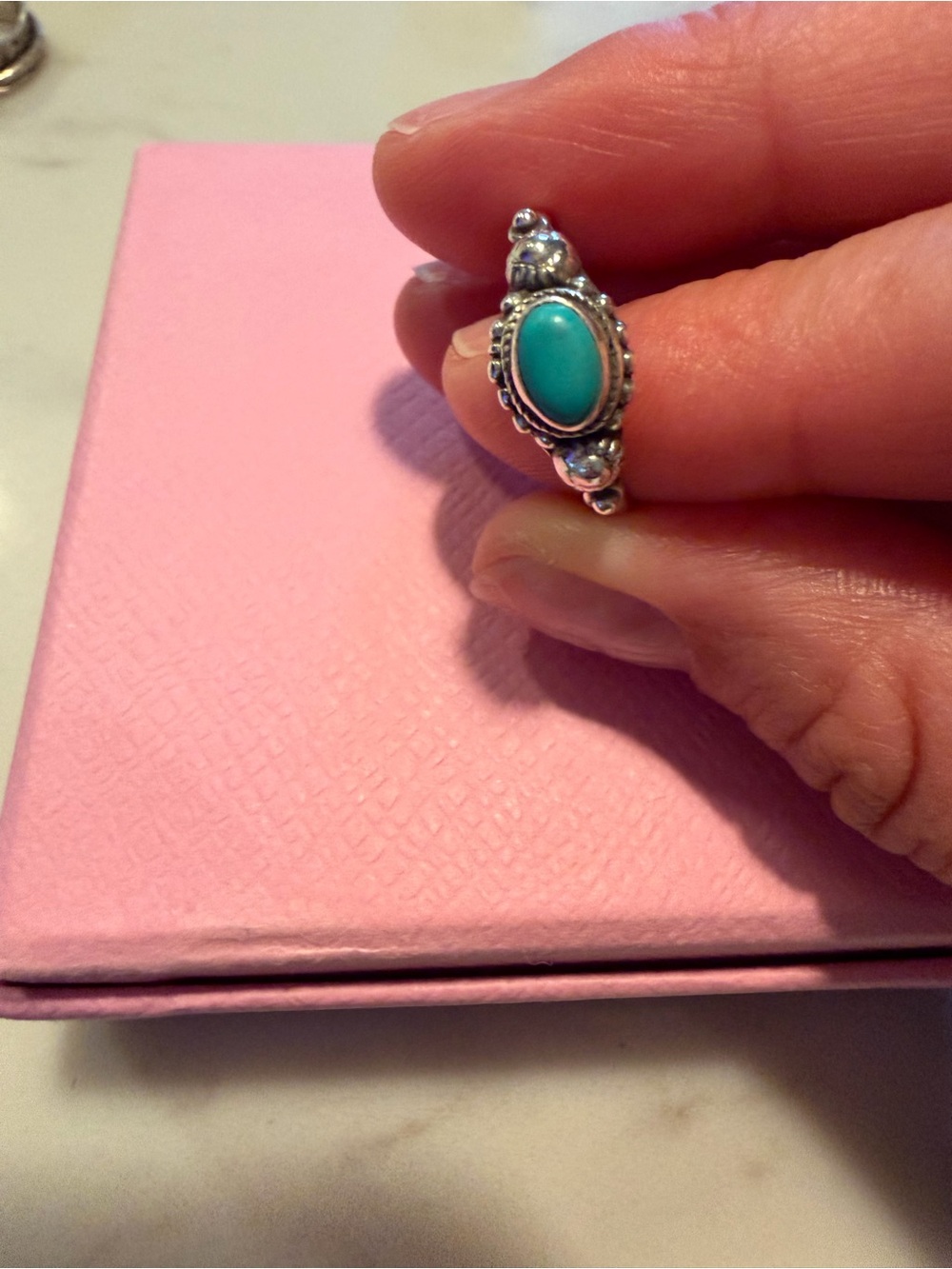 Sterling Silver Turquoise Oval Ring - Women's Jewelry